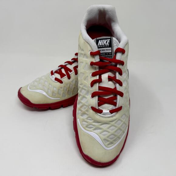Nike Free TR Fit Training Shoes Womens 10 White Red K.3.3 Comfy Sporty Flexible - Picture 8 of 13